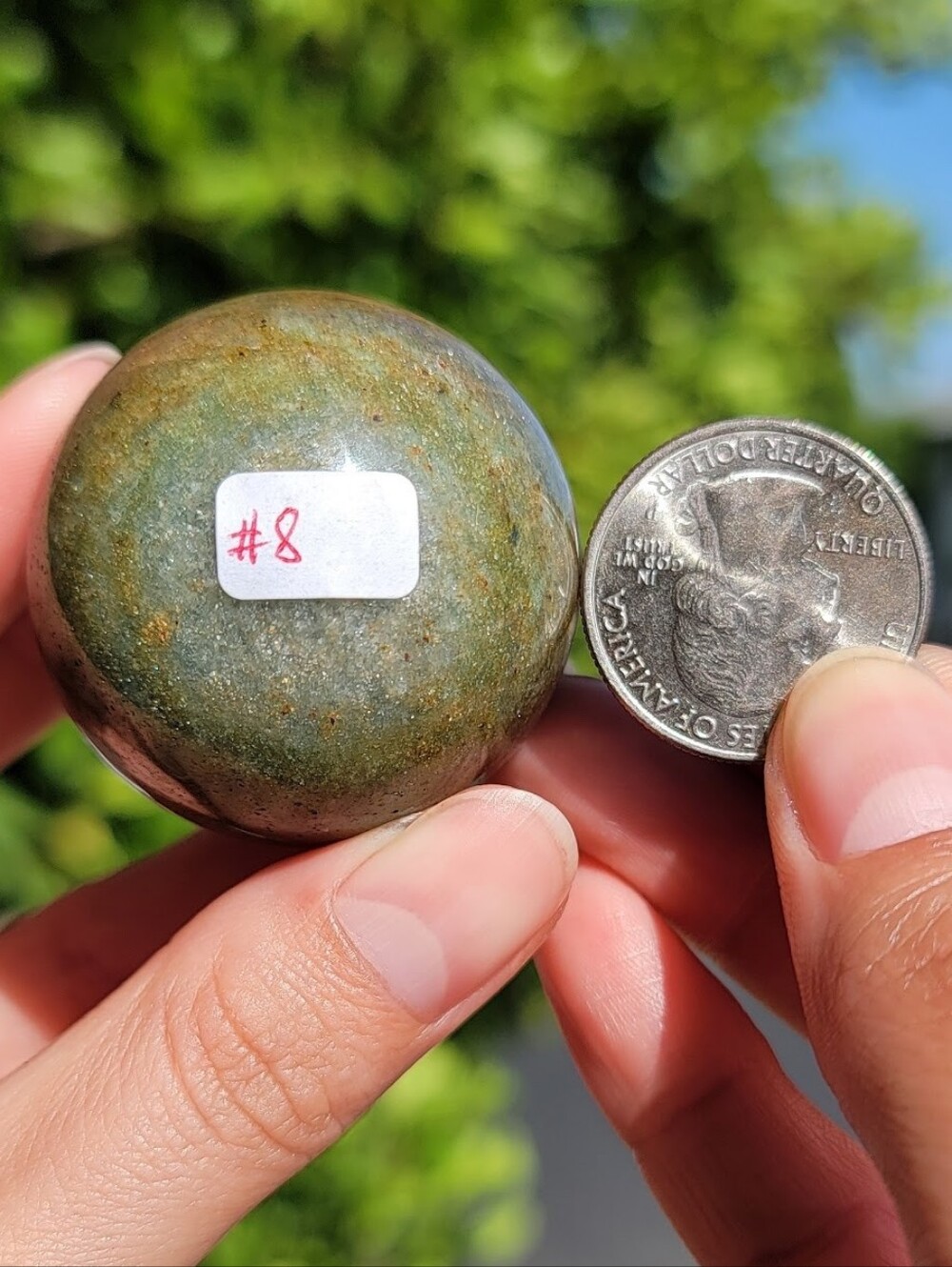 (#8) NEW 39.5MM - 88G RAINBOW AVENTURINE SPHERE